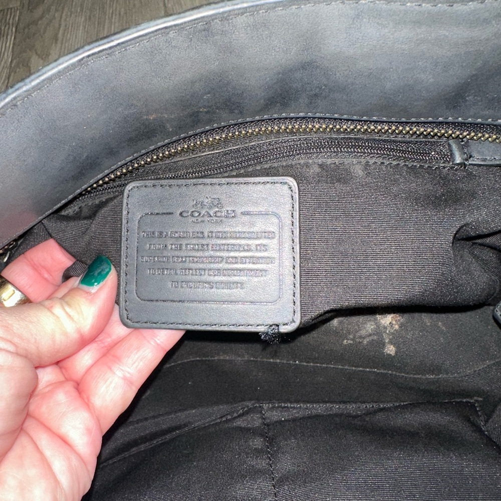 Coach Black Blake Carryall Satchel Python Embosse… - image 9